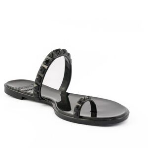 Carmen Sol Black Jelly Women's Sandals Size 8